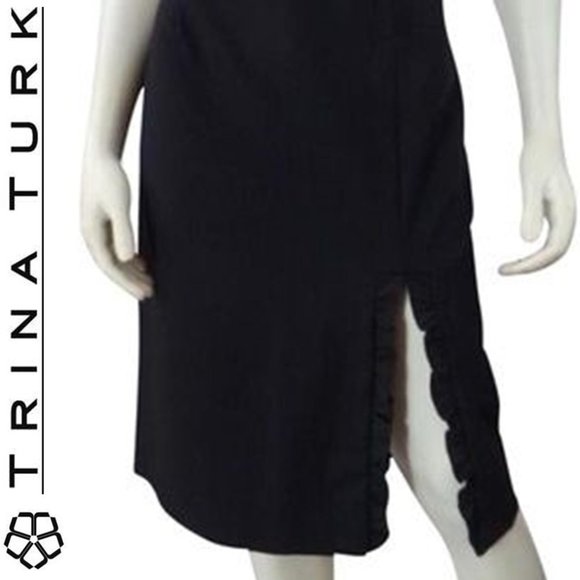 Trina Turk Dresses & Skirts - TRINA TURK * RUFFLE SPLIT PENCIL SKIRT